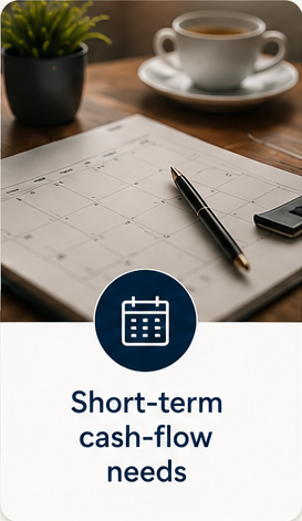 Icon - Short-term Cash-flow needs